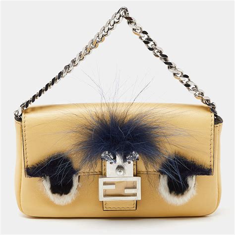 fendi micro monster baguette|genuine fendi baguette.